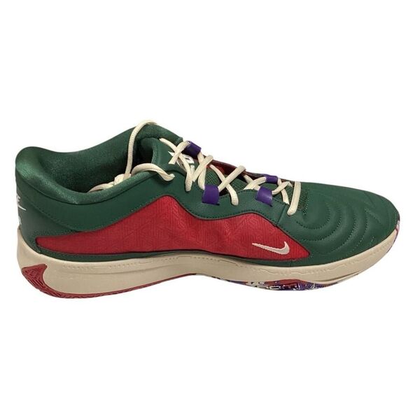 Nike Basketball Shoes Mens 18 Red Green Gannis Zoom Freak 5 NRG Keep It A Buck - Picture 4 of 10